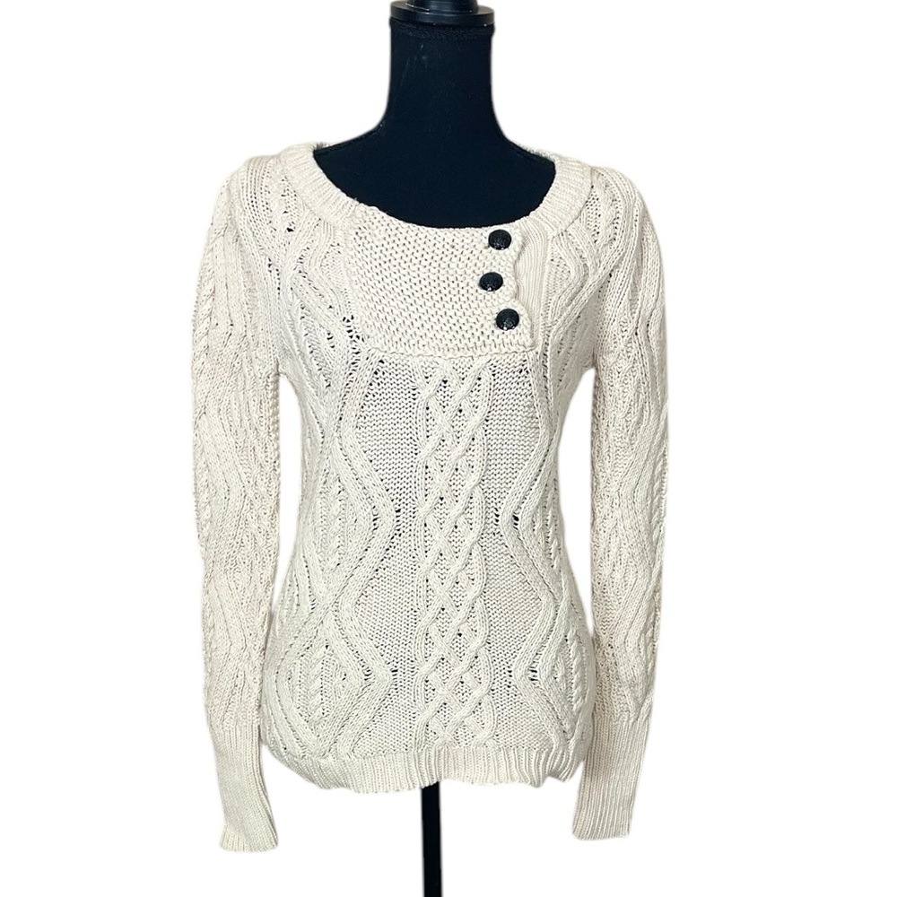 J. Crew Fisherman’s Henley Sweater in Ivory (J-1)